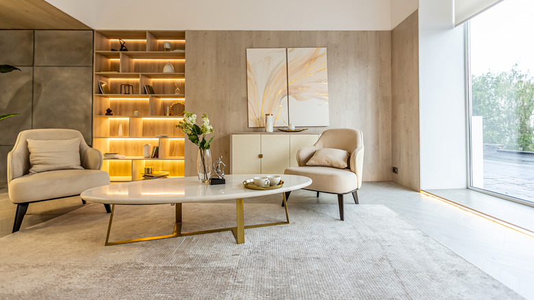 beige studio apartment
