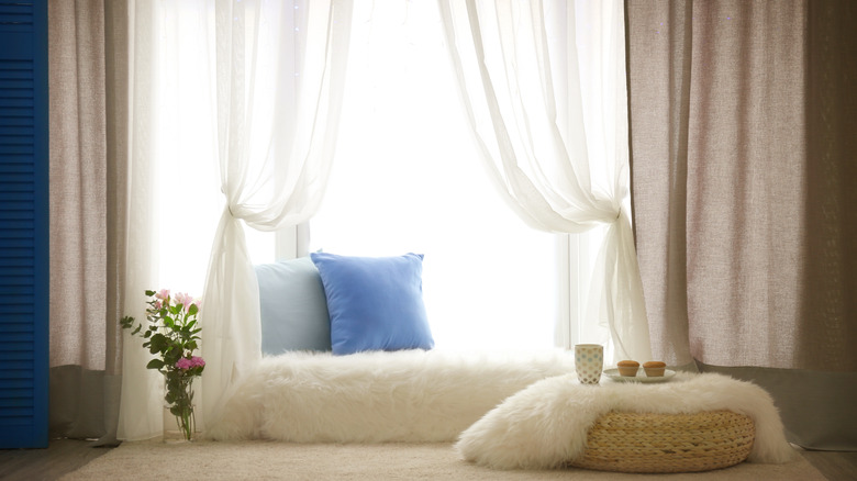 comfortable seat near window
