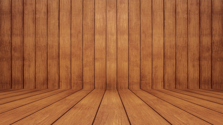 pine walls and flooring