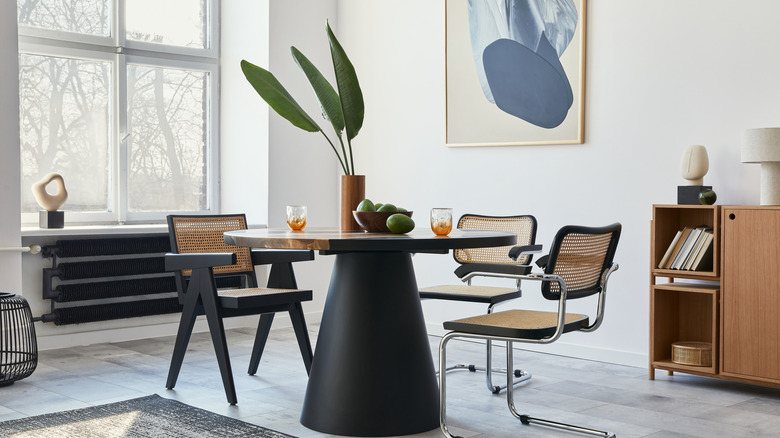 black and blonde furniture