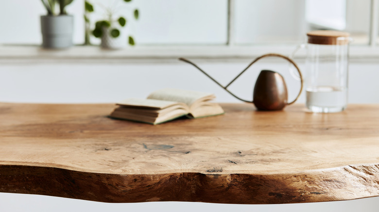 natural wood table