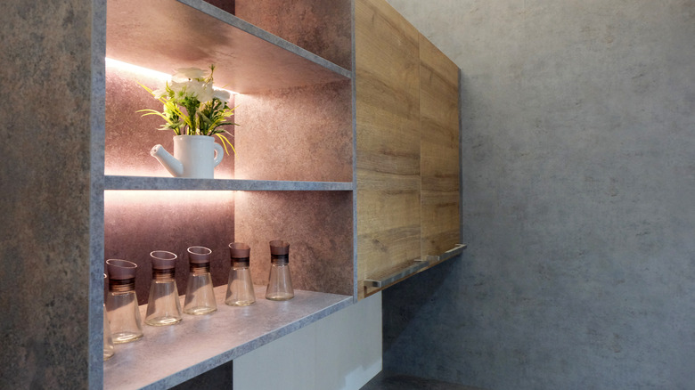 cabinet with LED lighting