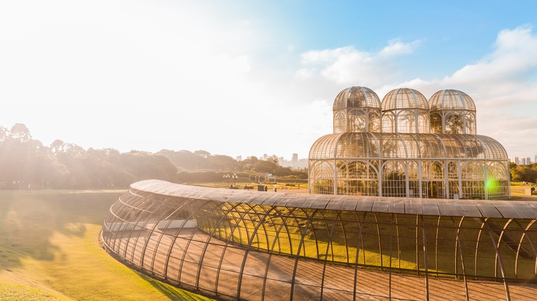 large greenhouse on farm