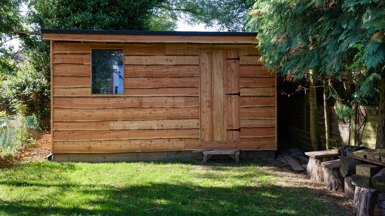 rustic cabin-like shed