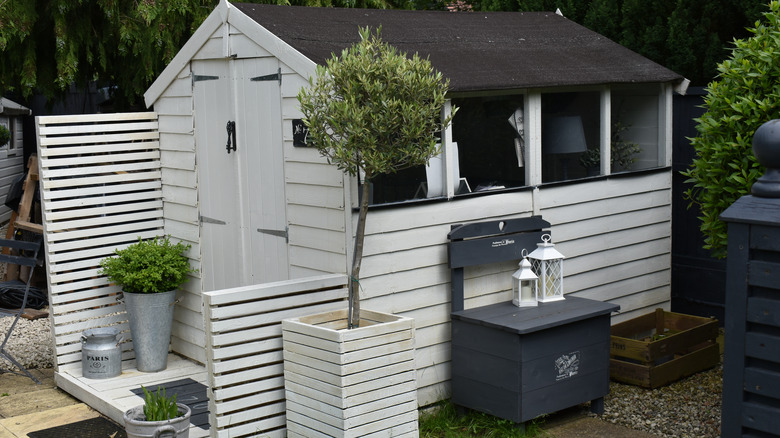 shed with unique details