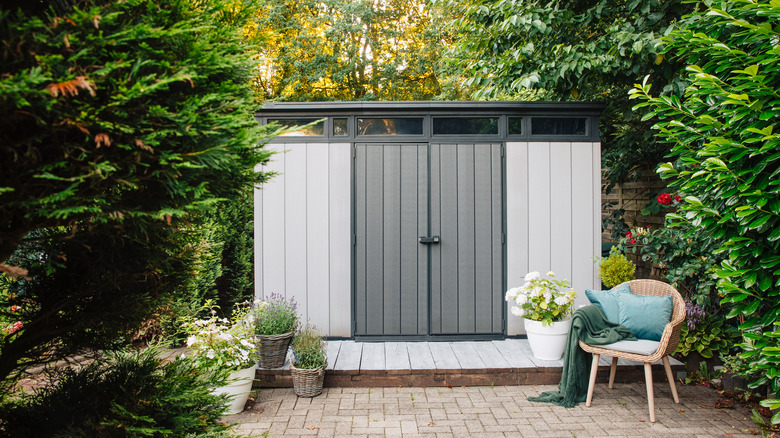 modern steel shed