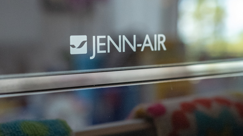 A JennAir logo on an appliance