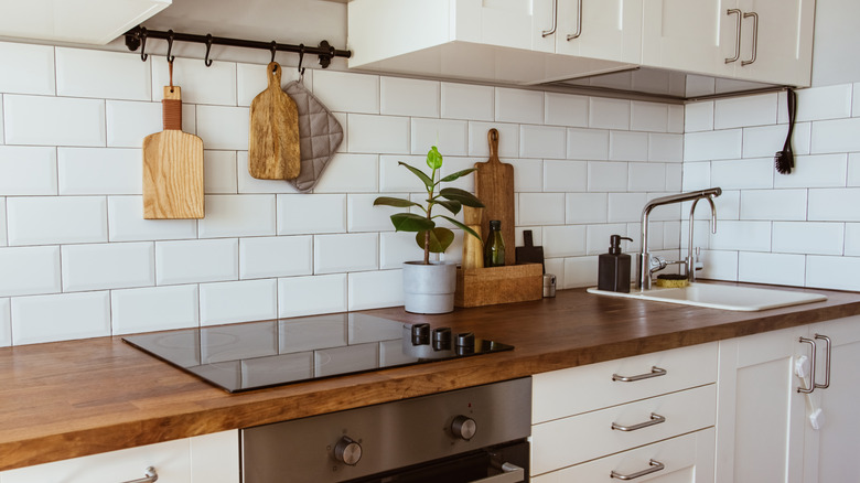 Limited counter space in kitchen