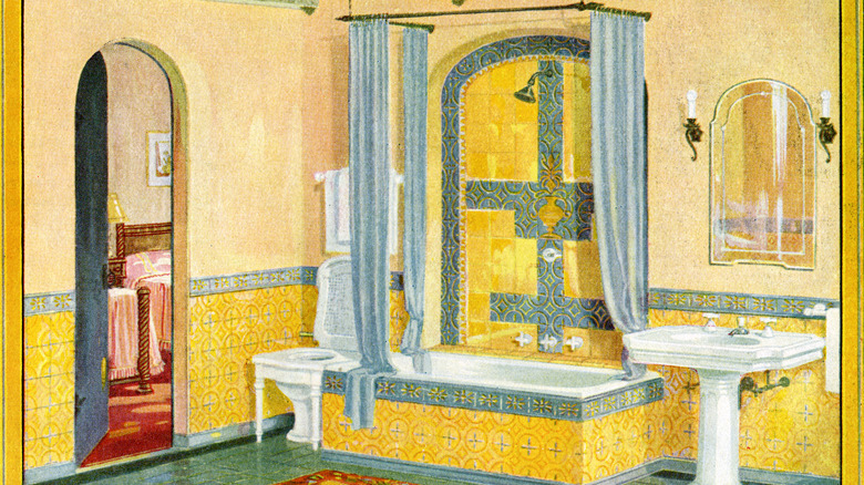 art deco bathroom 