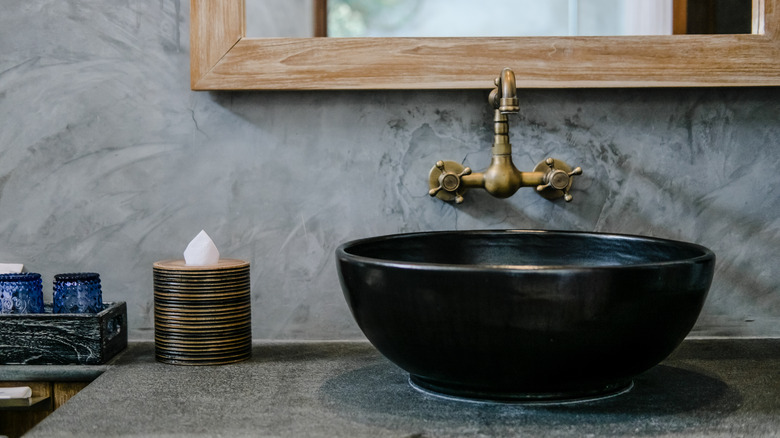black sink