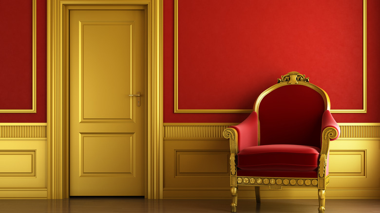 Red and gold walls