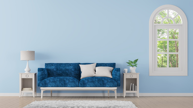 pale blue room