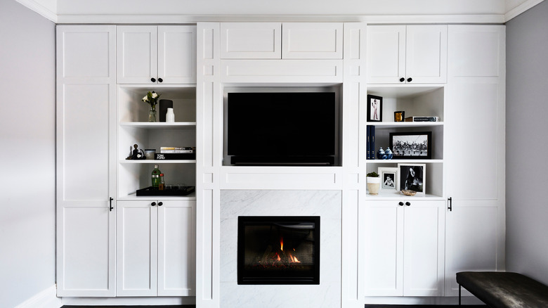 built-in bookshelf