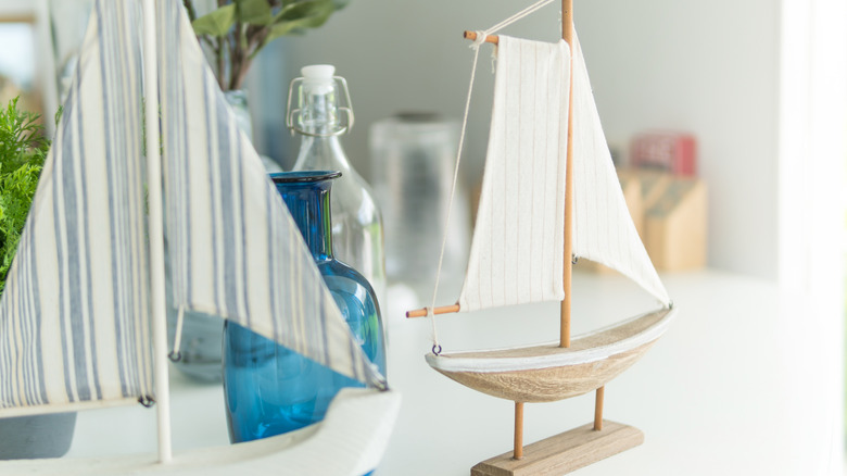 sailboats on dresser
