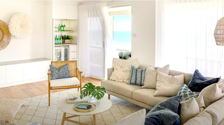 beachy boho living room
