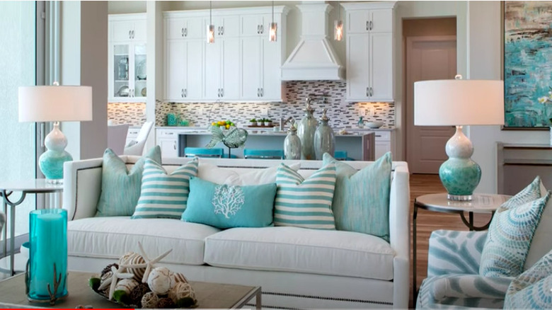 turquoise living room
