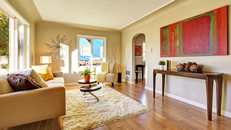 tan living room