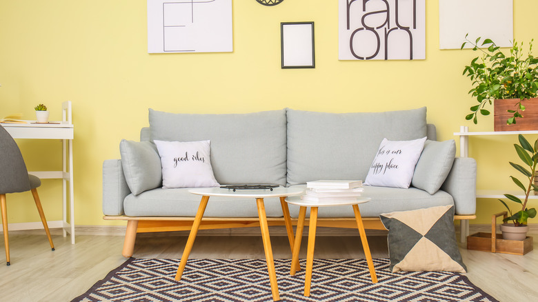 yellow living room