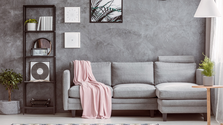 textured concrete gray colored wall