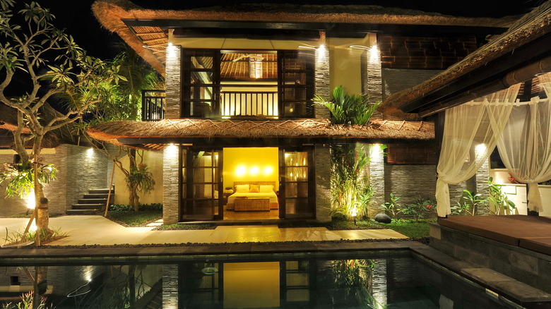 a dreamy pool house