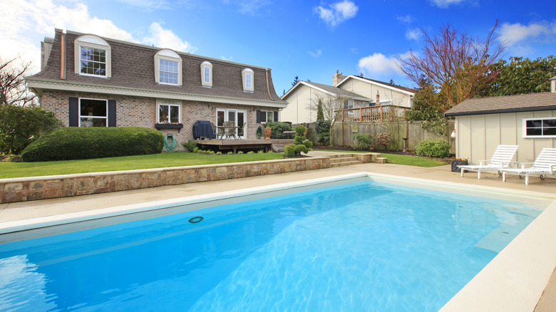 a humble pool house