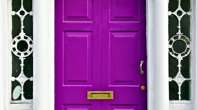 purple-y pink door