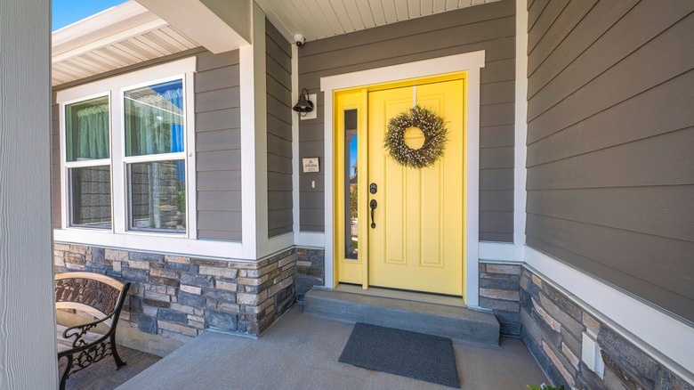 light yellow door