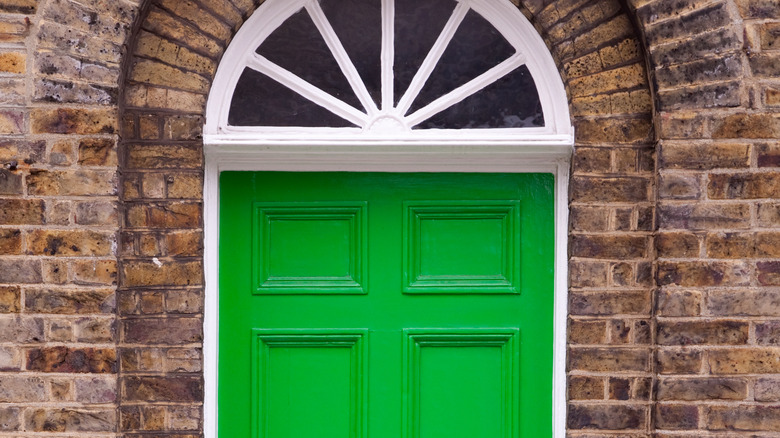 kelly green door