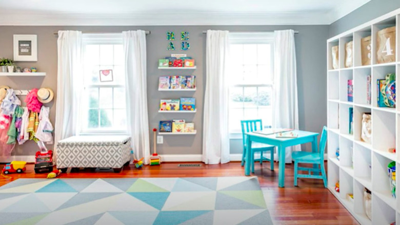 Bright and colorful playroom
