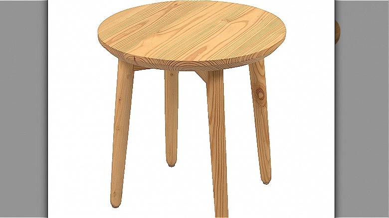 round table on white background