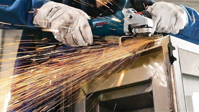 The Bosch GWS8-45 4-1/2 Inch Angle Grinder