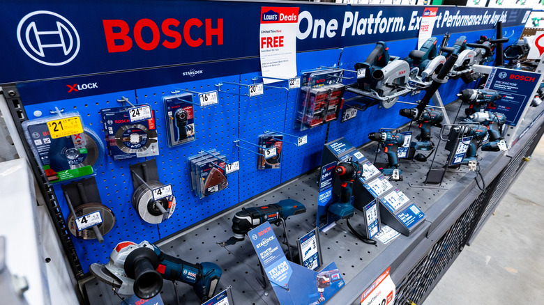 A selection of Bosch home improvement equipment