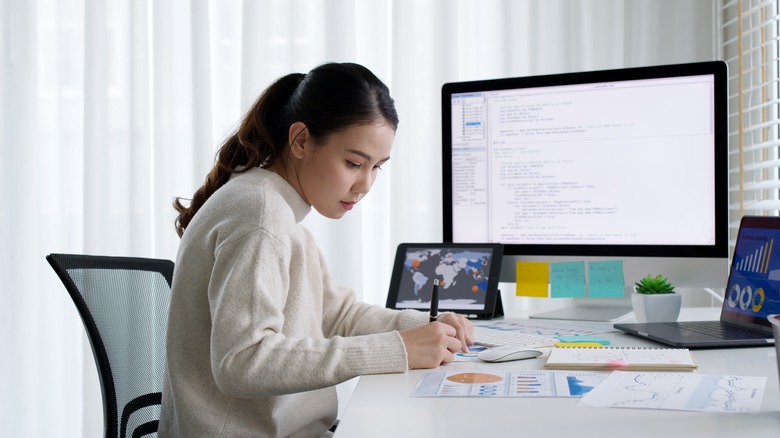 Woman working in office