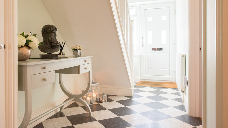 checkerboard foyer