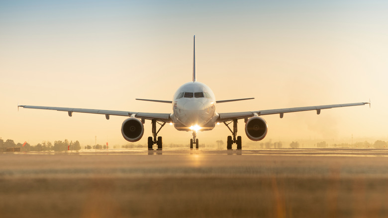 Airplane on a runway