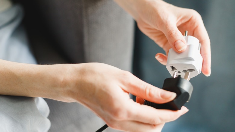 Using a travel adapter