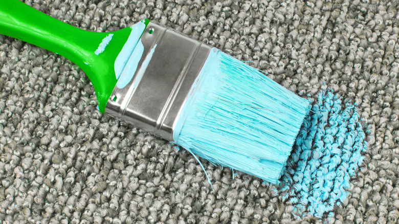 paint brush on carpet