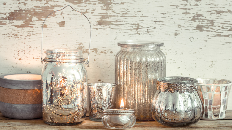 candle jars of varying sizes