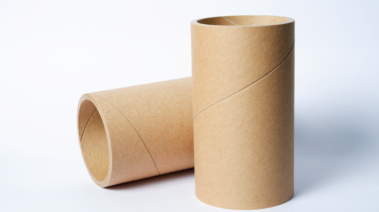 brown toilet paper tube rolls