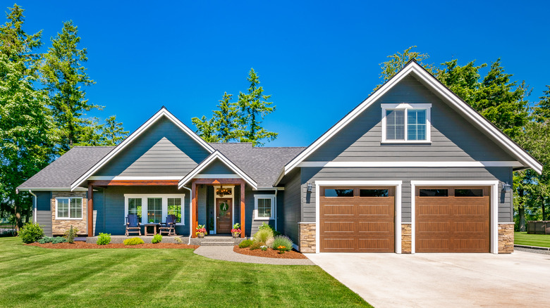 well-matched home and garage