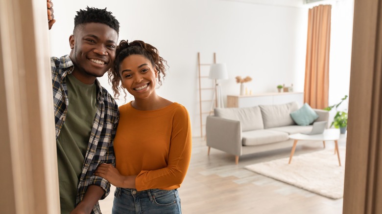 black couple in new home