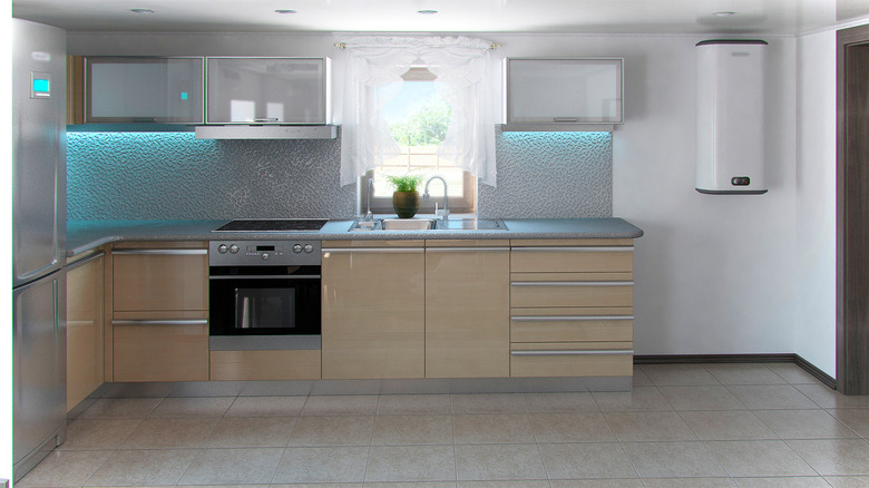 L-shaped kitchen