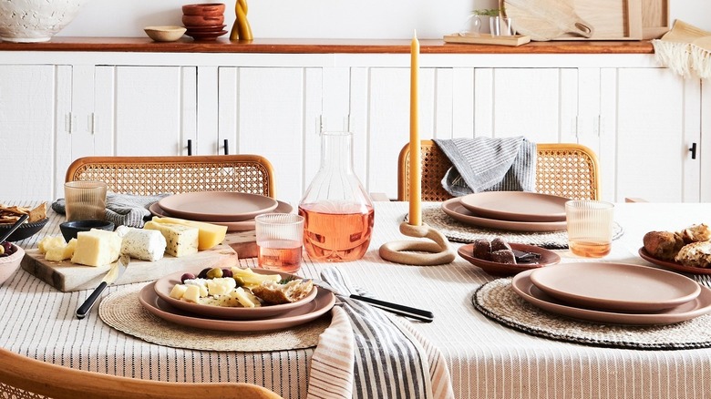 Beautifully set table