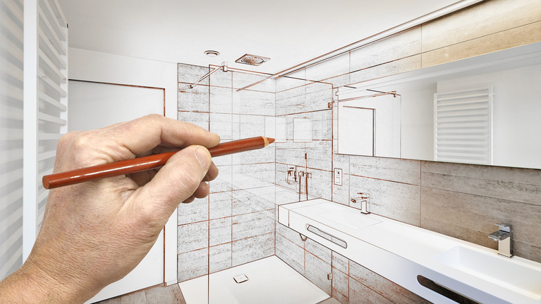 Bathroom renovation sketch