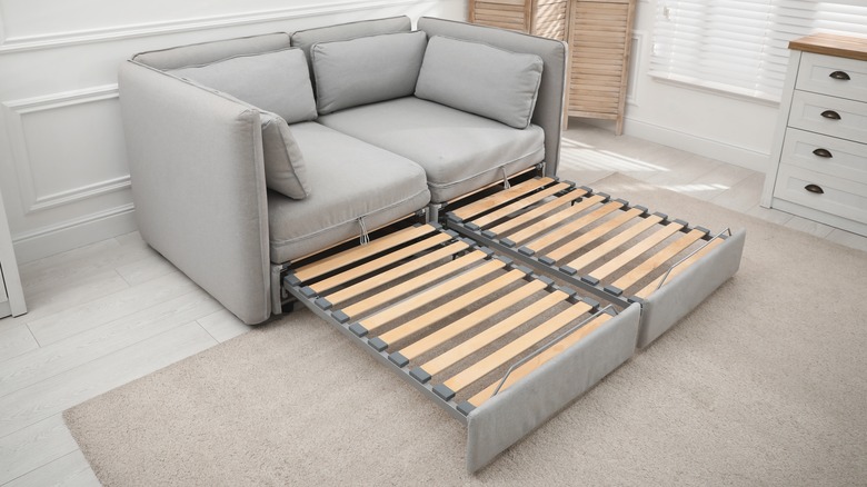 grey sleeper sofa
