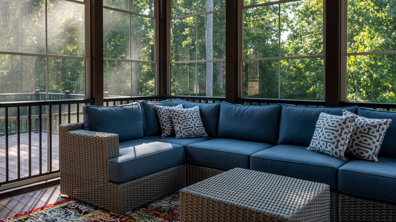 Modern screened-in porch