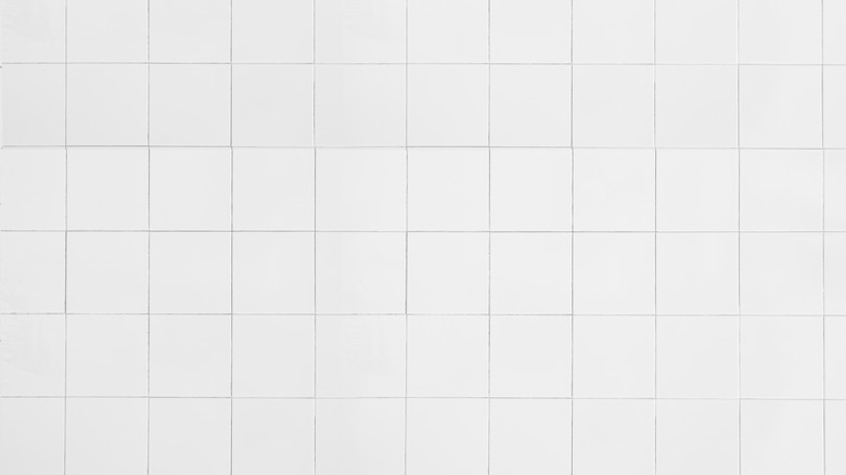 White square tiles 