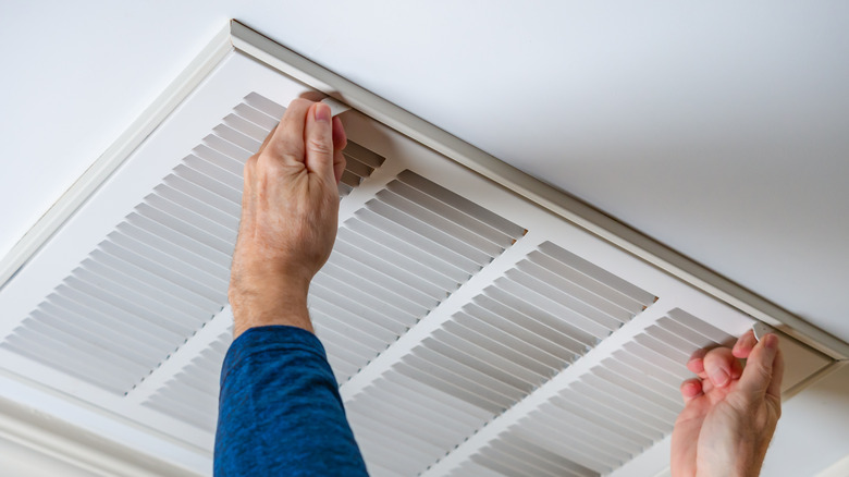air vent being replaced