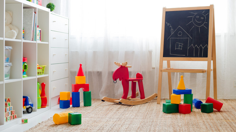 childrens playroom with toys