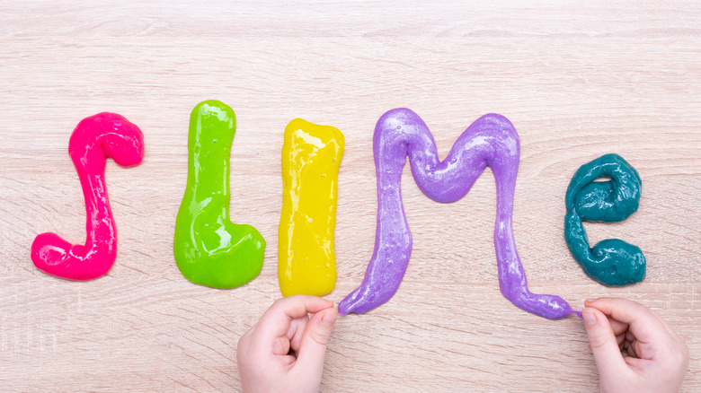 slime spelled out in slime